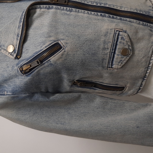 GAP Washed Denin Moto Jacket, Size XS - Picture 5 of 7